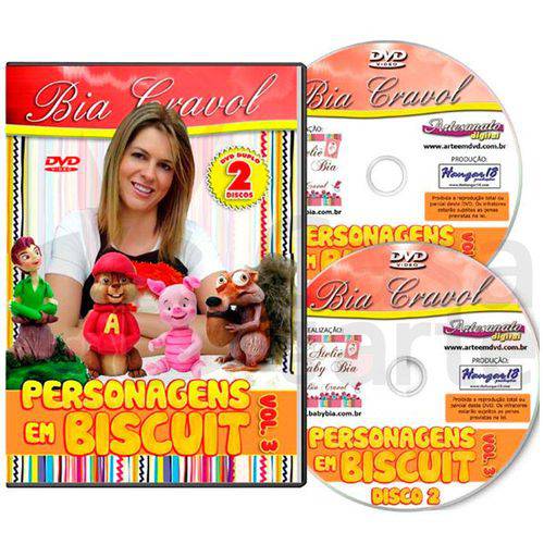 Coleção Dvd Personagens de Biscuit com Bia Cravol Volume 3