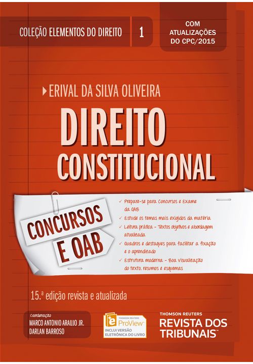 Coleção Elementos do Direito Volume 01 - Direito Constitucional - 15ª Edição