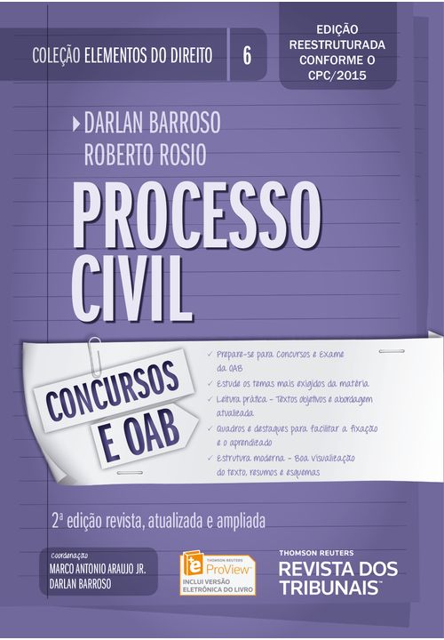 Coleção Elementos do Direito Volume 06 - Processo Civil 2ª Edição