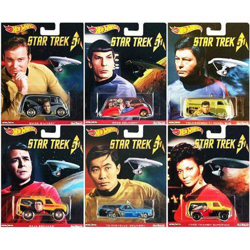 Coleção Hot Wheels Star Trek com 6 Carros - Mattel Dlb45