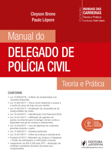 Coleção Manuais das Carreiras - Manual do Delegado de Polícia Civil (2018)
