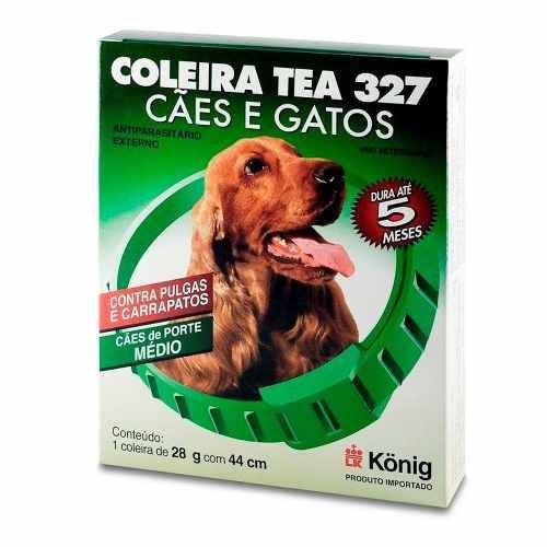 Coleira Anti Pulgas Carrapato Cães Tea Konig Medios 28g - 44 Cm