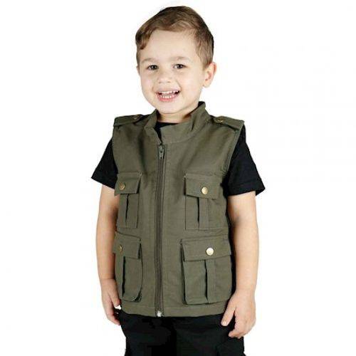 Colete Army Infantil/Juvenil Verde Oliva