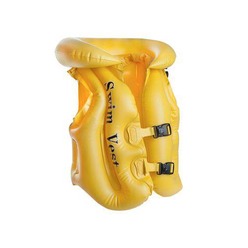 Colete Safe Inflável Infantil com 2 Engates Amarelo Ntk