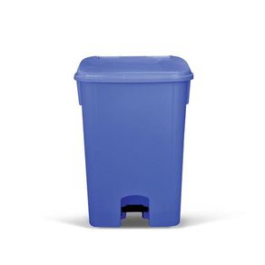 Coletor de Lixo 100L C/ Pedal e Sem Rodas CP10AZ Azul - Bralimpia