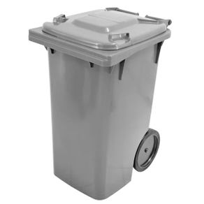 Coletor de Lixo 240 Litros Cinza C/Roda C241CZ - Bralimpia