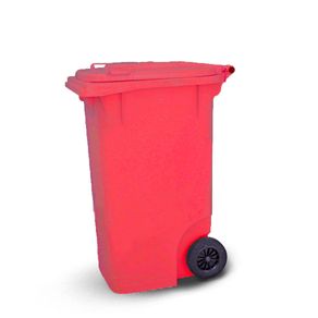Coletor de Lixo 240L, C240VM Vermelho - Bralimpia