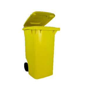 Coletor de Lixo 240Litros C240AM Amarelo - Bralimpia