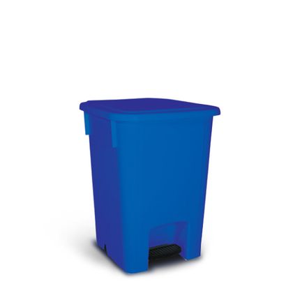 Coletor de Lixo com Pedal Azul 60 Litros Bralimpia