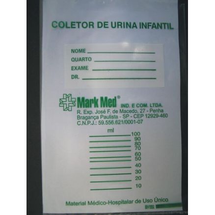 Coletor de Urina Infantil Masculino 100ml 1 Unidade