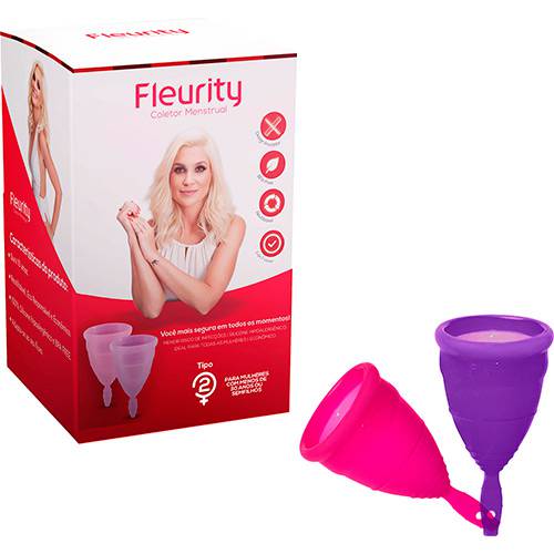 Coletor Menstrual Fleurity Flávia Alessandra Tipo 2