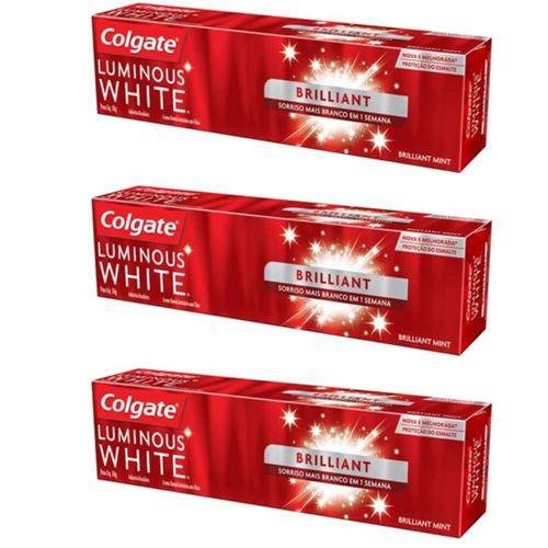 Colgate Luminous White Brillant Creme Dental 50g (kit C/03)