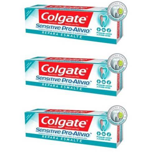 Colgate Sensitive Pro Alivio Creme Dental Repara Esmalte 50g (kit C/03)