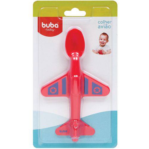Colher Avião - Buba Toys - Vermelho