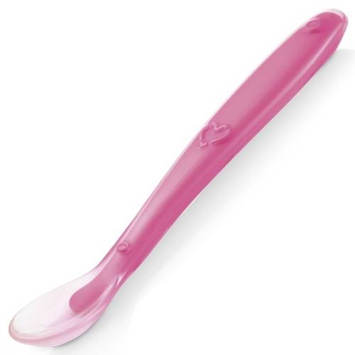 Colher de Silicone Funny Meal Rosa Bb066 - Multikids