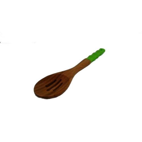 Colher Vazada em Bambu 63802-5 Verde Basic Kitchen