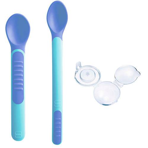 Colheres Feeding Spoon & Cover - Azul - MAM