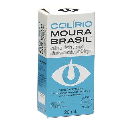 Colírio Moura Brasil 0,15+0,3mg 20mL