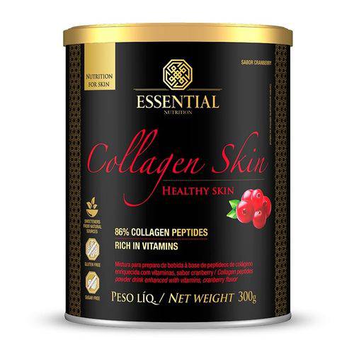 Collagen Skin 300g - Sabor Cranberry - Essential Nutrition - Colágeno Pepitídeos