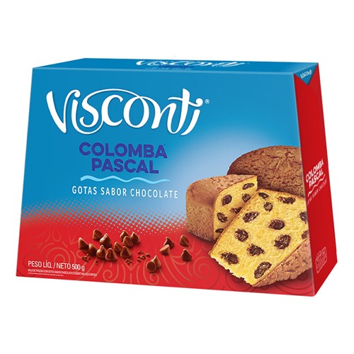 Colomba Pascal Visconti Gotas Chocolate com 500g