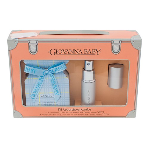 Colônia Giovanna Baby Blue com 50ml + Porta Perfume Spray