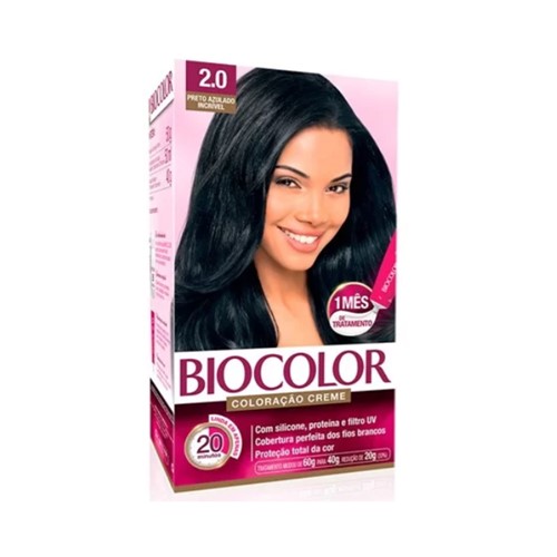 Coloração Biocolor Kit Creme 2.0 Preto Azulado