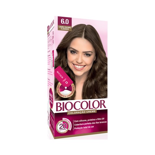 Coloração Biocolor Kit Creme Mini 6.0 Louro Escuro Clássico