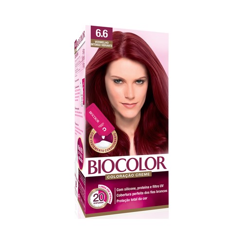 Coloração Biocolor Kit Creme Mini 6.6 Vermelho Intenso Vibrante