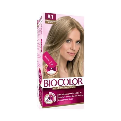 Coloração Biocolor Kit Creme Mini 8.1 Louro Acinzentado Estiloso