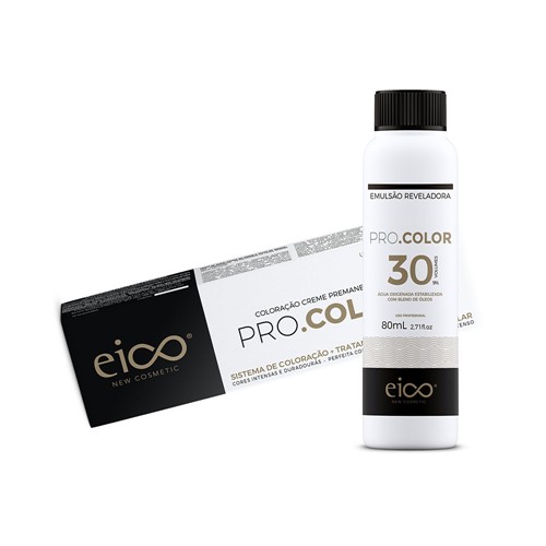 Coloração Eico Pro Color 0.1 Cinza Ganhe Oxigenada Eico 30 Volumes 80ml