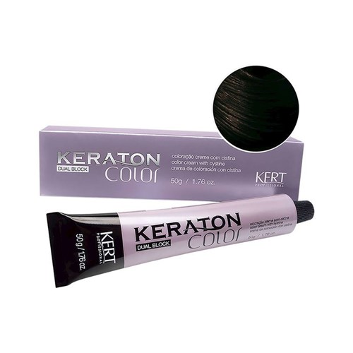 Coloração em Creme Keraton Color Dual Block 3.0 Castanho Escuro 50g