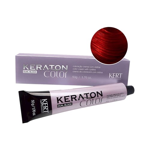 Coloração Keraton Dual Block 6.66 Louro Escuro Vermelho Extra Intenso