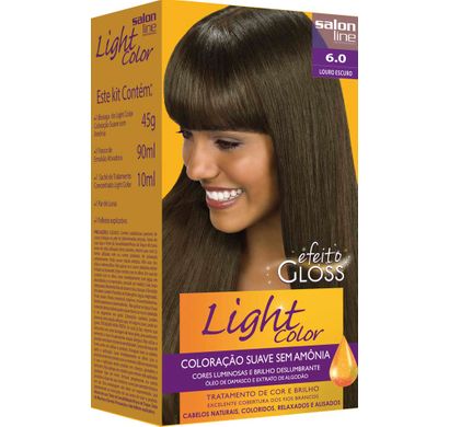 Coloração Light Color Efeito Gloss Louro Escuro 6.0 - Salon Line
