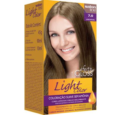 Coloração Light Color Efeito Gloss Louro Natural 7.0 - Salon Line