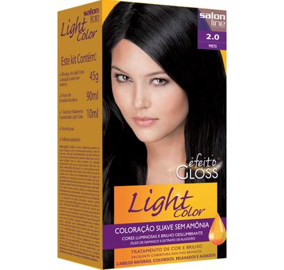 Coloração Light Color Efeito Gloss Preto 2.0 - Salon Line
