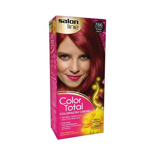 Coloração Salon Line Color Total 7.66 Vermelho Sedução