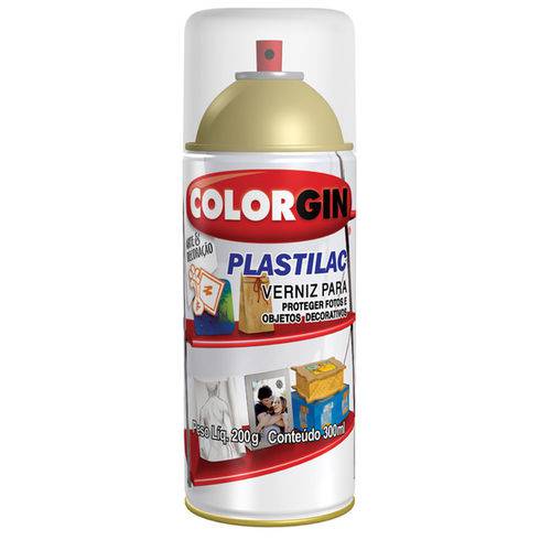 Colorgin Verniz Plastilac Fosco 300ML Incolor Spray