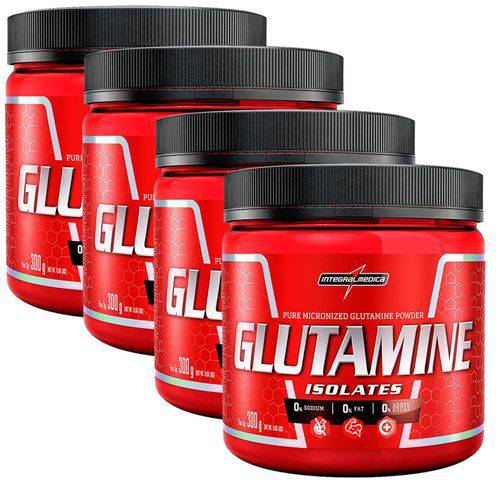 Combo 4x Glutamine Isolates - 300g - Integralmédica Powder