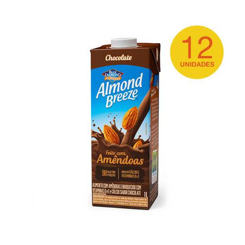 Combo Alimento com Amendoa Almond Breeze Chocolate 1l -12un