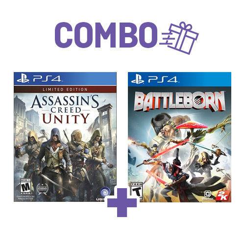 Combo Assassins Creed Unity + Battleborn - PS4