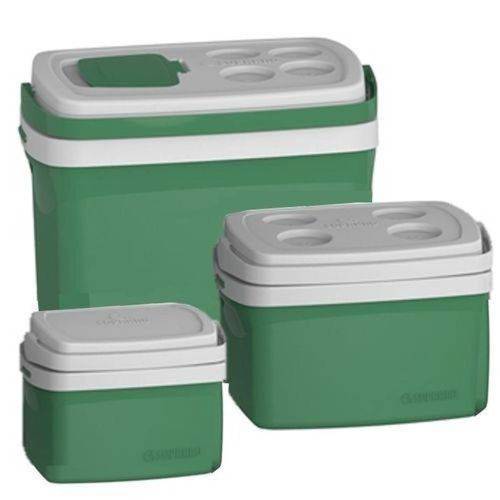 Kit 3 Caixa Térmica 32, 12, 5 L Verde Cooler Soprano