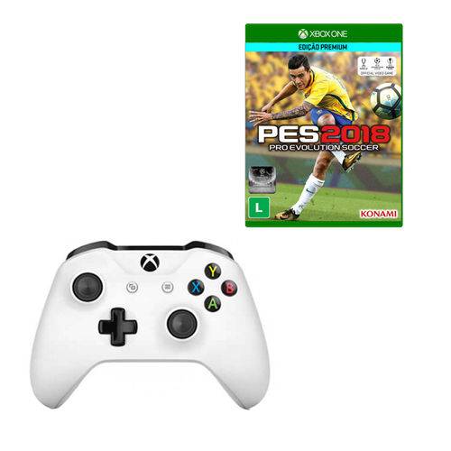 Combo Controle Sem Fio Xbox One S + Pes 2018