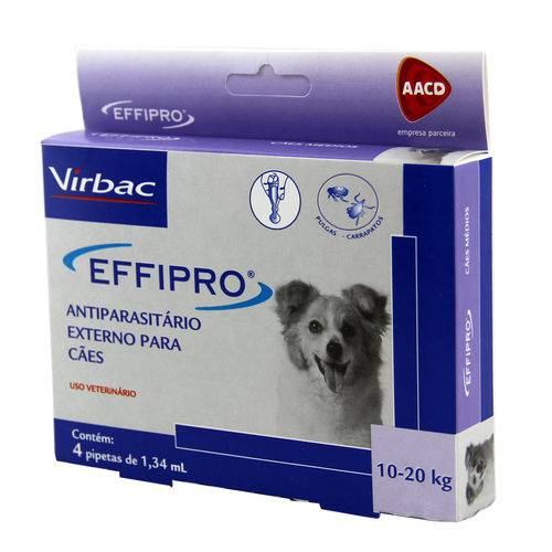 Combo Effipro 10 a 20kg Antipulgas e Carrapatos (Leve 4 Pague 3) - Virbac