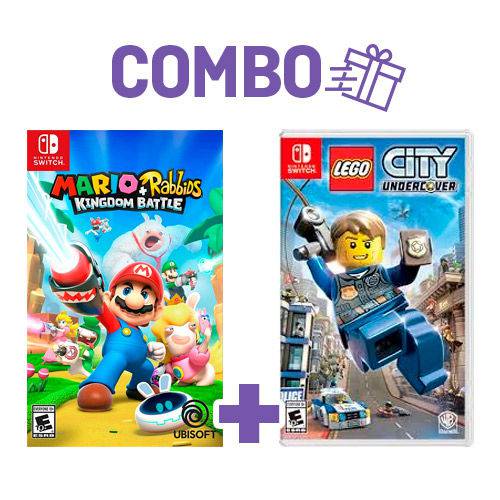 Combo Mario + Rabbids: Kingdom Battle + LEGO City Undercover - Switch