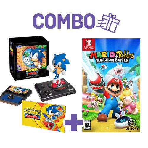 Combo Mario + Rabbids: Kingdom Battle + Sonic Mania Collectors Edition - Switch