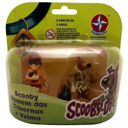 Combo Mini Bonecos Figuras Miniaturas Estrela : Scooby Doo Homem das Cavernas + Velma