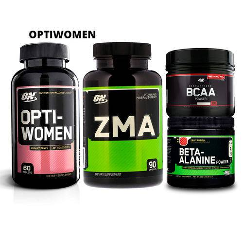 Combo Opti-women 60 + Zma 90+ Bcaa + Beta-alanine On Optimum