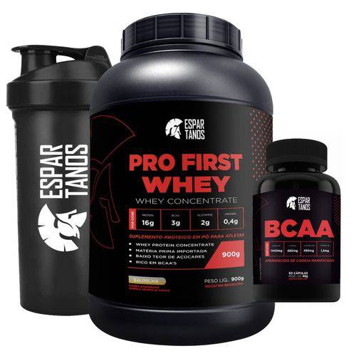 Combo Pro First Whey Protein + Bcaa + Shaker
