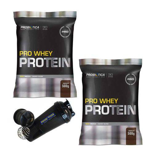 Combo Pro Whey (chocolate) + Shaker 4 Compartimentos
