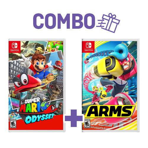 Combo Super Mario Odyssey + Arms - Switch
